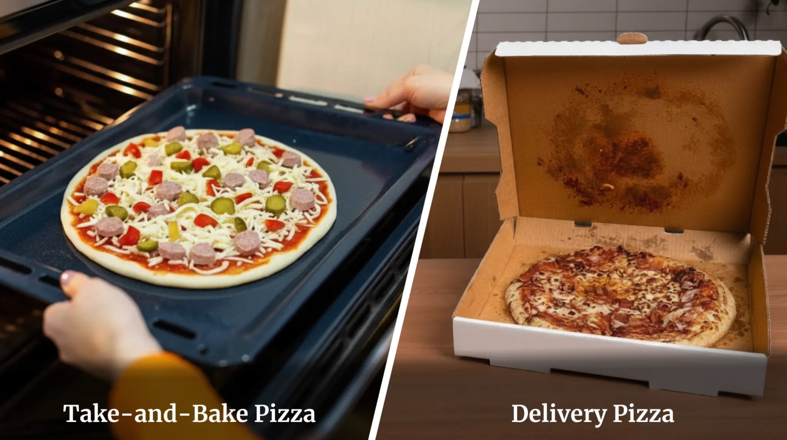 is take and bake pizza better than delivery pizza