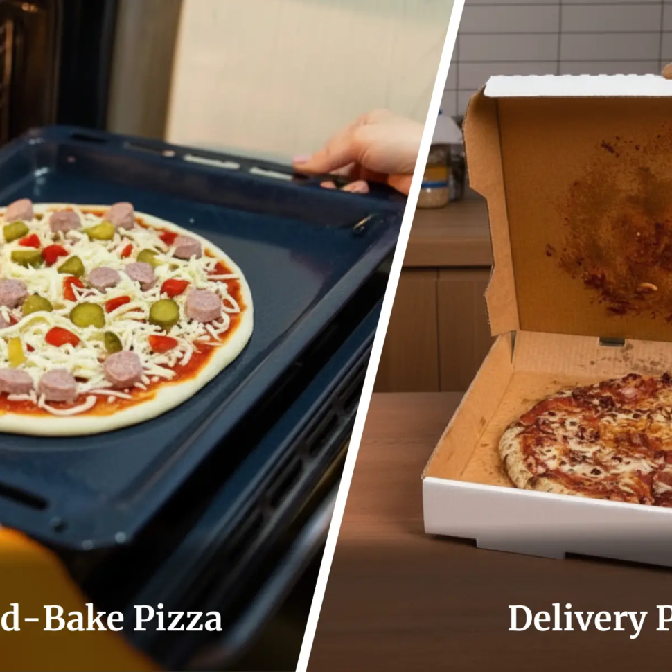 is take and bake pizza better than delivery pizza