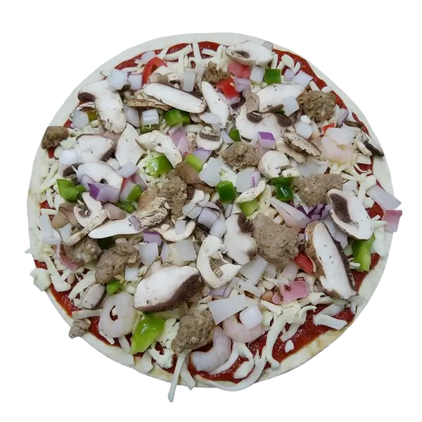 mushroom special eatons cajun pizza