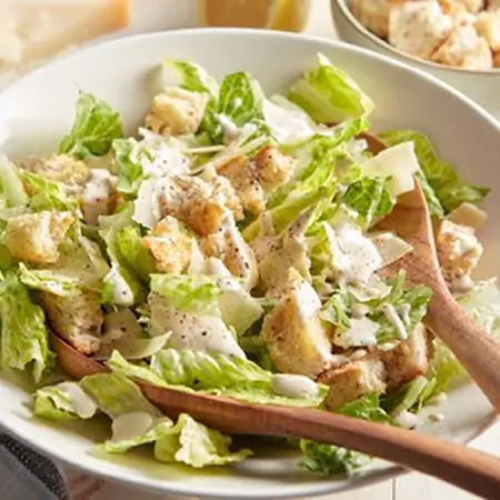classic caesar salad to eat with pizza